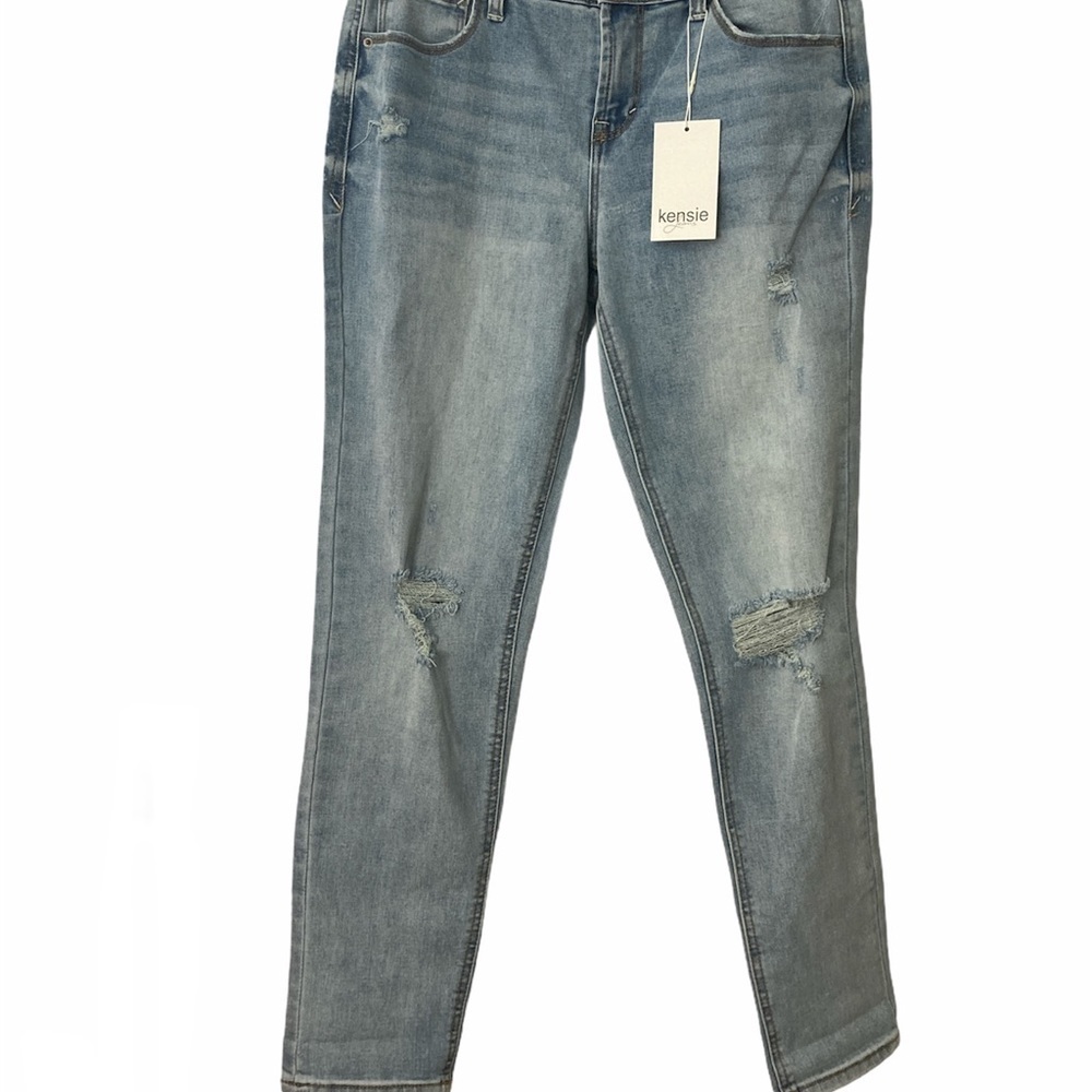 KENSIE The Boyfriend Light Blue Straight Jeans Size 2/26 BNWT